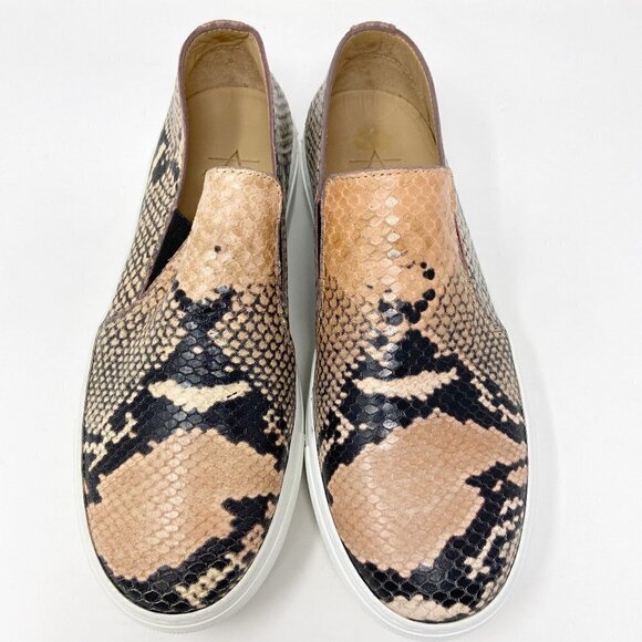 AQUATILA | Orilla Snakeskin Embossed leather slip-on sneaker 6 NWOT - Picture 2 of 12